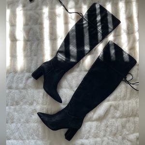 Julliana over the knee suede black boots